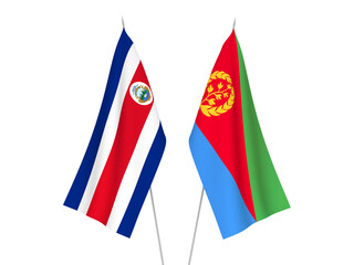 Republic of Costa Rica and Eritrea flags