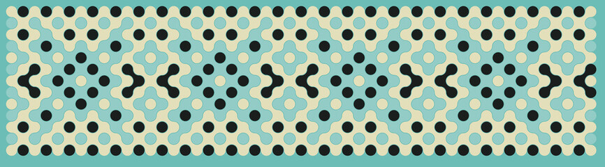 Multicolor truchet tiling connections illustration