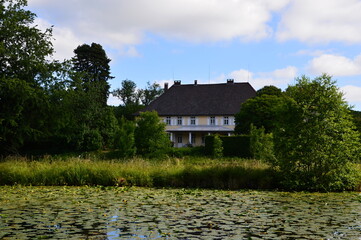 Fototapeta na wymiar Historical Manor in Spring in the Village Stellichte, Lower Saxony