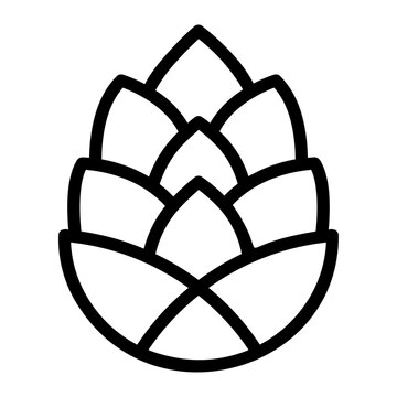 pine cone outline icon