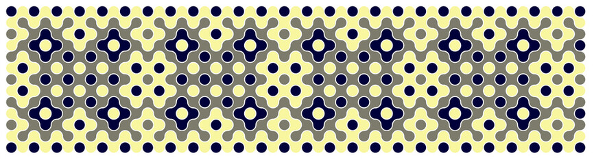Multicolor truchet tiling connections illustration