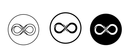 Infinity loop icon, Icons vector, sign, symbol, logo, illustration, editable stroke, flat design style isolated on white