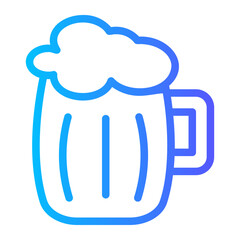 beer mug gradient icon