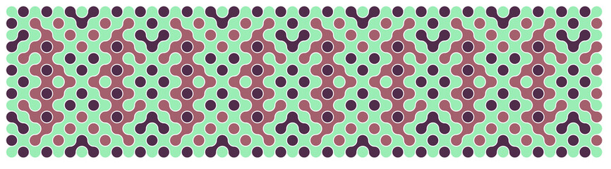 Multicolor truchet tiling connections illustration