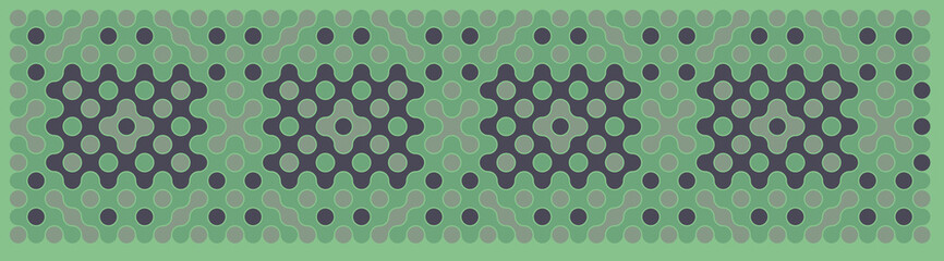 Multicolor truchet tiling connections illustration