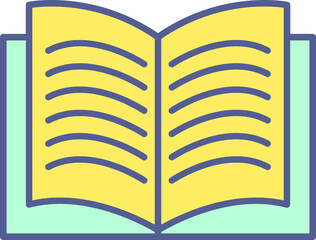 Unique Textbook Vector Icon