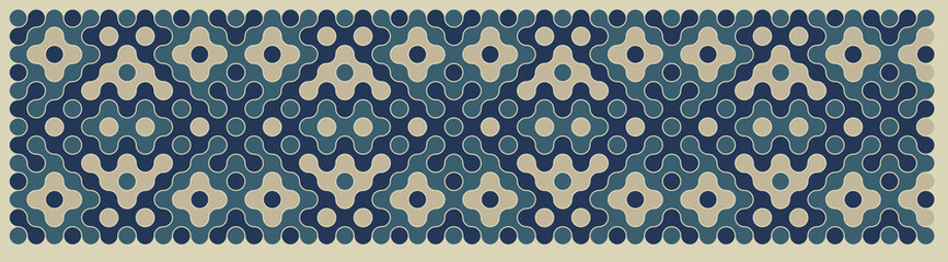 Multicolor truchet tiling connections illustration