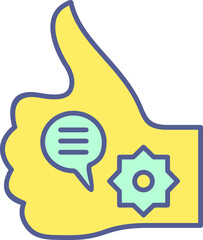 Unique Like Marketing Vector Icon