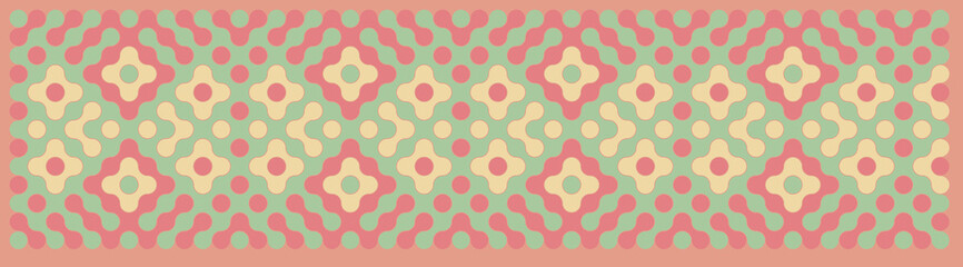 Multicolor truchet tiling connections illustration