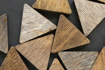 Wooden triangle pieces