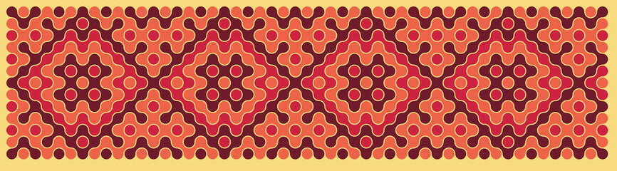 Multicolor truchet tiling connections illustration