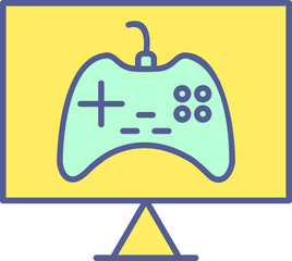 Obraz premium Unique Online Games Vector Icon