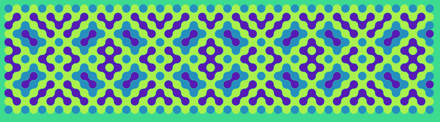 Multicolor truchet tiling connections illustration