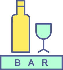 Unique Bar Sign Vector Icon