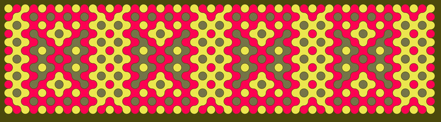 Multicolor truchet tiling connections illustration