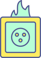 Unique Fire in Socket Vector Icon