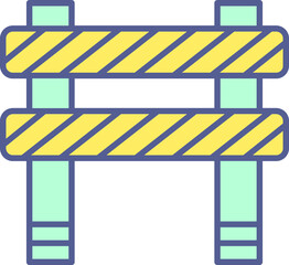 Unique Barrier Vector Icon