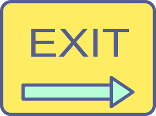 Unique Exit Vector Icon