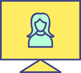 Female Visitor Vector Icon