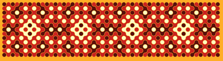 Multicolor truchet tiling connections illustration