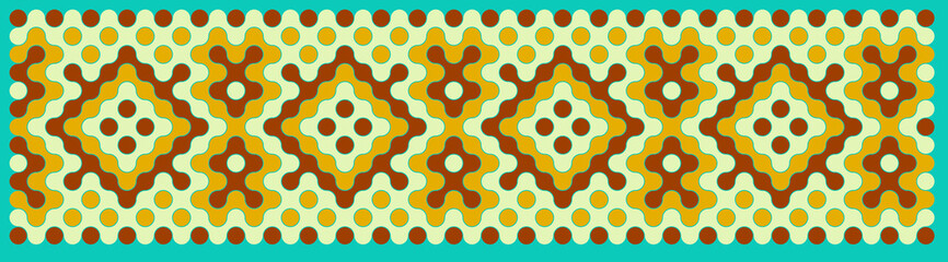 Multicolor truchet tiling connections illustration