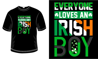 Everyone loves an Irish boy t-shirt design template