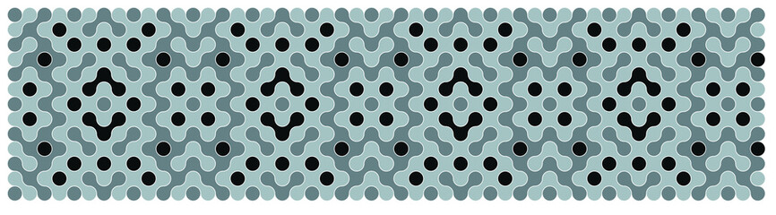 Multicolor truchet tiling connections illustration
