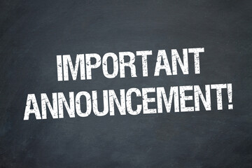 Fototapeta premium Important Announcement!
