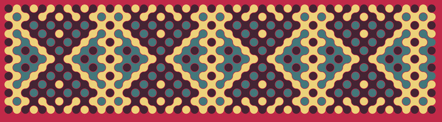 Multicolor truchet tiling connections illustration