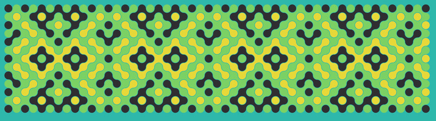 Multicolor truchet tiling connections illustration