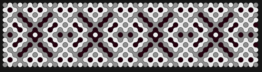 Multicolor truchet tiling connections illustration