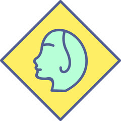 Unique Line Filled Icon