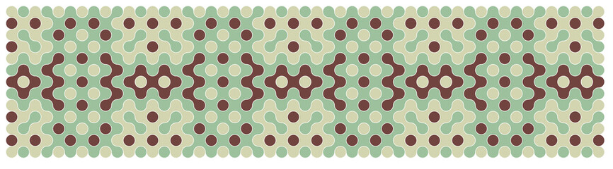 Multicolor truchet tiling connections illustration