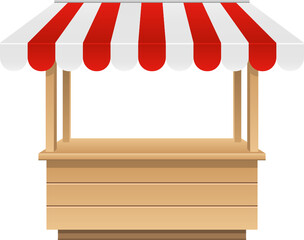 Empty market stall clipart design illustration