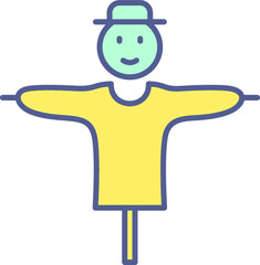 Unique Line Filled Icon