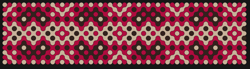 Multicolor truchet tiling connections illustration