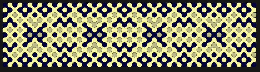 Multicolor truchet tiling connections illustration