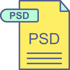 Unique Line Filled Icon