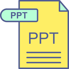 Unique Line Filled Icon