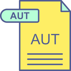 Unique Line Filled Icon