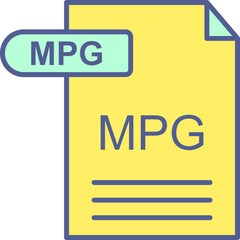 Unique Line Filled Icon