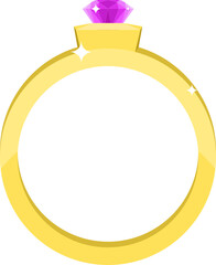 Engagement ring clipart design illustration