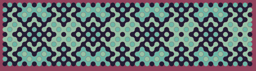 Multicolor truchet tiling connections illustration