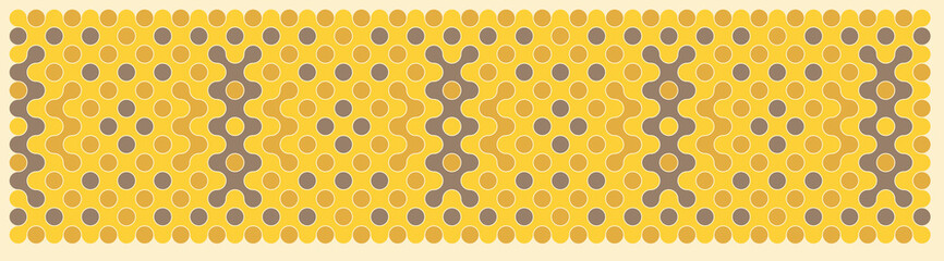 Multicolor truchet tiling connections illustration