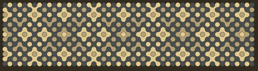Multicolor truchet tiling connections illustration