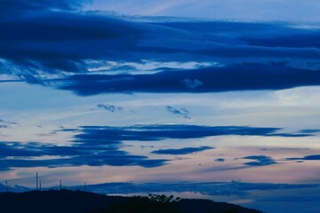 clouds over the mountains