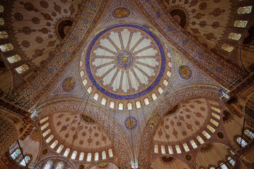 Fototapeta na wymiar Blue Mosque (Sultan Ahmeth Camii) year 1616, Istanbul, Turkey, Asia.
