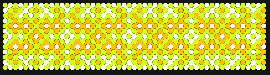 Multicolor truchet tiling connections illustration