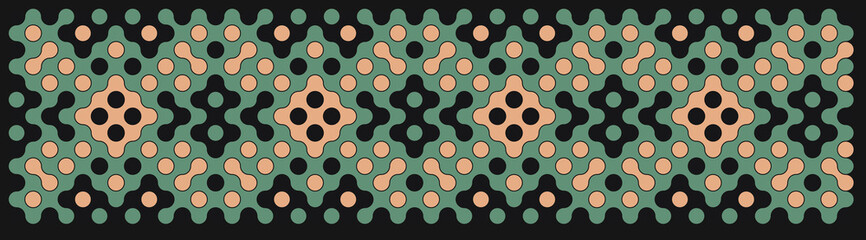 Multicolor truchet tiling connections illustration