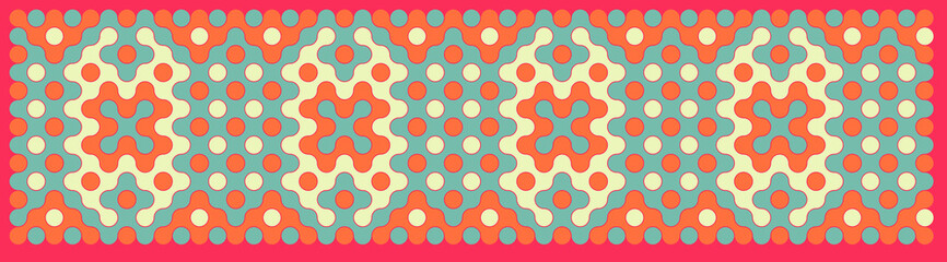 Multicolor truchet tiling connections illustration